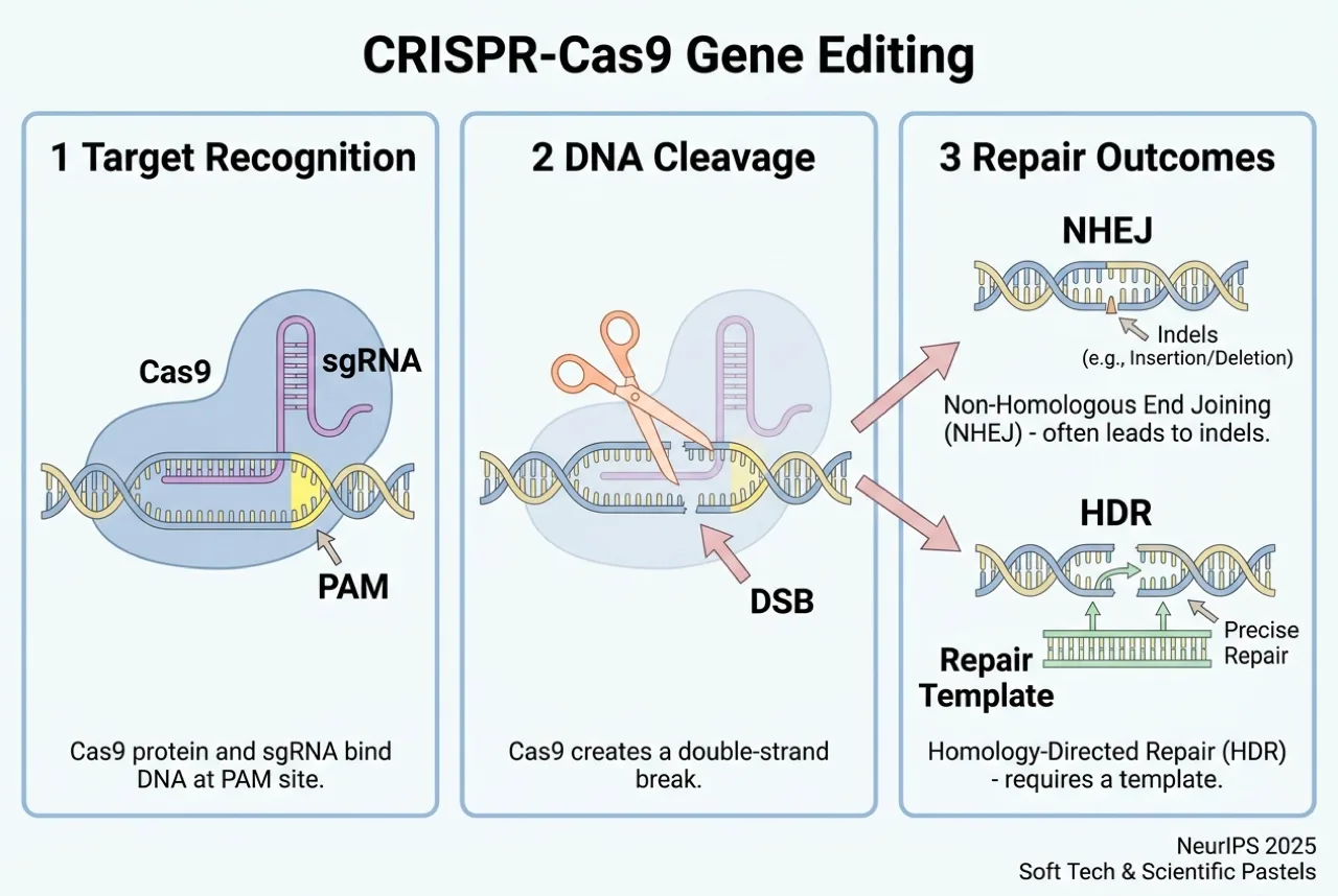 AI-generated biological mechanism diagram with a signaling pathway